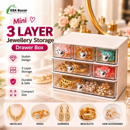 3 Layer Mini Jewelry Organizer
